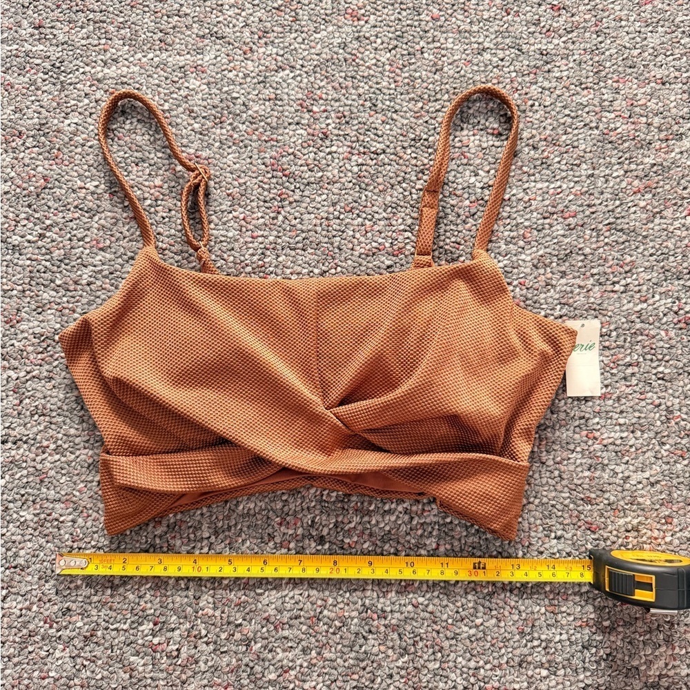 Aerie NWT Copper Twist Front Bralette L